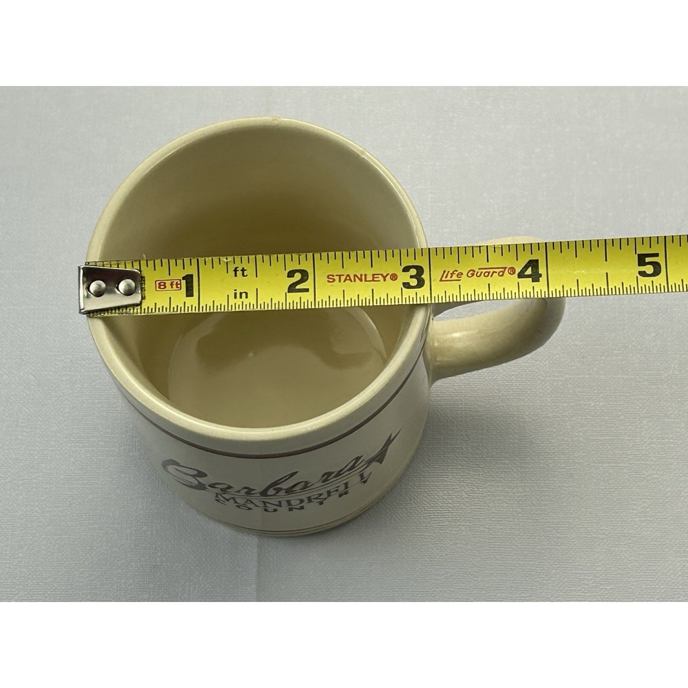Vintage Barbara Mandrell Country Coffee Mug Cup Cream Brown Stoneware Crazing - Picture 9 of 11